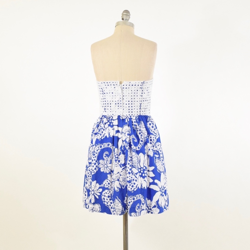 ❌SOLD❌Lilly Pulitzer Embroidered Strapless Dress - Picture 5 of 6